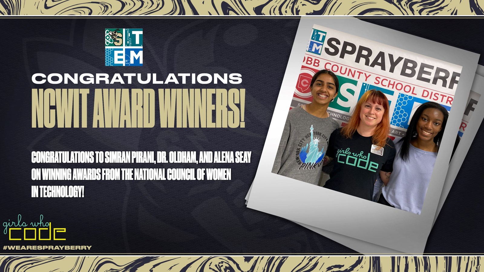 NCWIT Award Winners | Sprayberry High School
